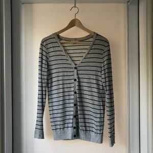 Forever21 Grey striped cardigan